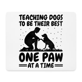 Dresseur de chiens Dressage de chiens Dressage de chiens Soins aux animaux de compagnie Pr - Tapis de souris (format paysage) - blanc - Devant