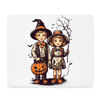 Vintage Halloween Kids Trick or Treat Fest - Mouse Pad (horizontal) - white - Front