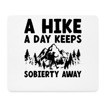 Wandern Wanderer Natur Trekking Outdoor Bergsteigerin - Mousepad (Querformat) - Weiß - Vorne