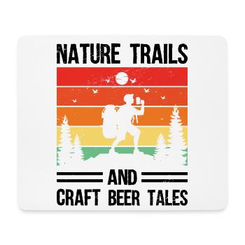 Wandern Wanderer Natur Trekking Outdoor Bergsteigerin - Mousepad (Querformat) - Weiß - Vorne