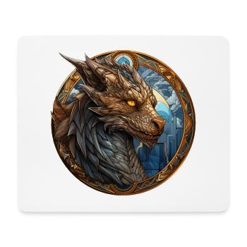 Drachenwesen Franzi die Behüterin der Welt. - Mousepad (Querformat) - Weiß - Vorne