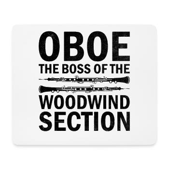 Oboe Player Oboe Basoonist Marching Band Instrumen - Mouse Pad (horizontal) - white - Front