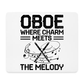 Oboe Player Oboe Basoonist Marching Band Instrumen - Mouse Pad (horizontal) - white - Front