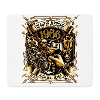 1966 Geburtstag Biker Ein Guter Jahrgang Altert - Mousepad (Querformat) - Weiß - Vorne