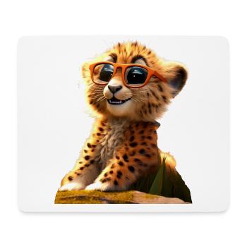 Cheetah Sunglasses Cheetah Cats Cute Cheetah - Mouse Pad (horizontal) - white - Front