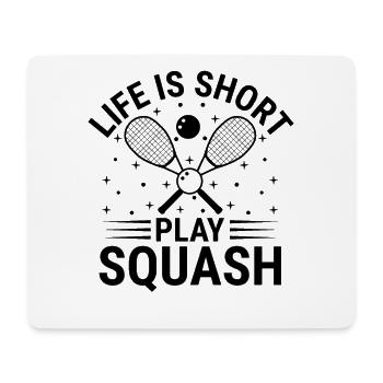 Joueur de squash Joueur de squash Joueur de tennis Raquetball Spor - Tapis de souris (format paysage) - blanc - Devant