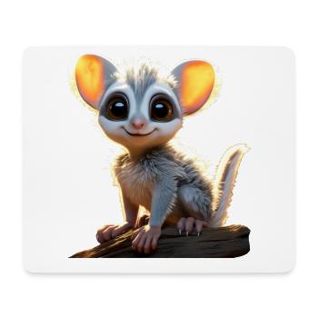 Galago Buschbaby Affen Galagos Affe Süßer Galago - Mousepad (Querformat) - Weiß - Vorne
