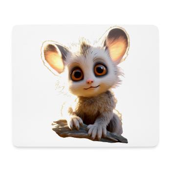 Galago Buschbaby Affen Galagos Affe Süßer Galago - Mousepad (Querformat) - Weiß - Vorne