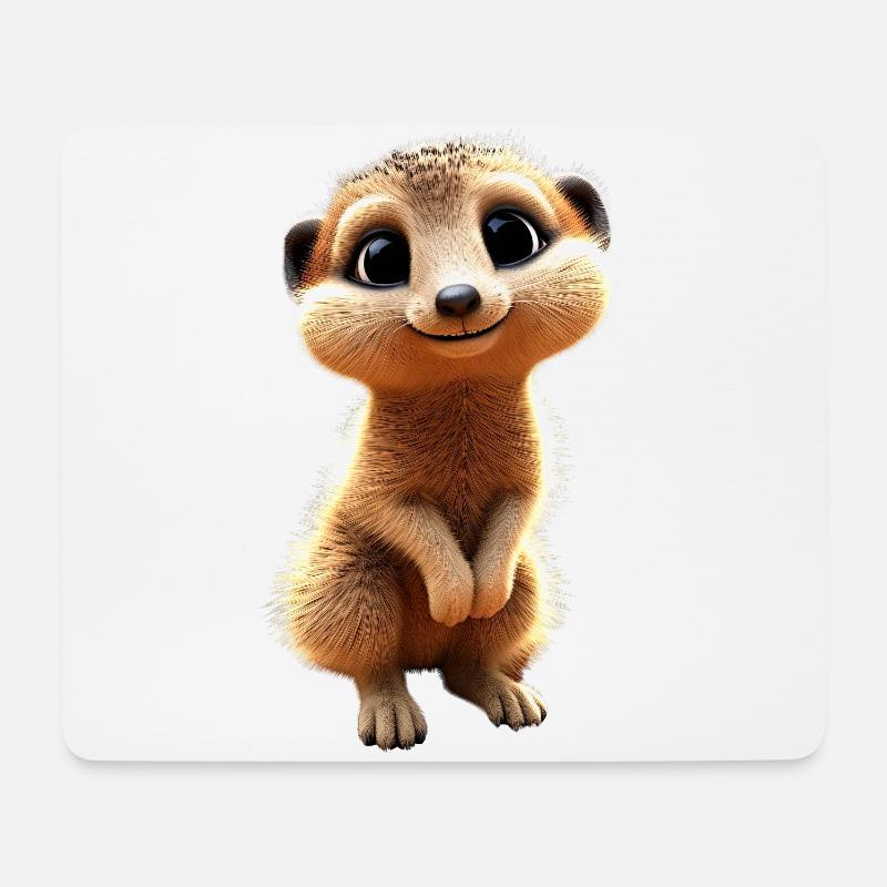 Erdmännchen Tierliebhaber Süßes Surikate Mangusten - Mousepad (Querformat) - Weiß