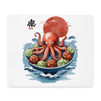 Oktopus Ramen Ukiyo-E Japan Vintage Anime Kunst - Mousepad (Querformat) - Weiß - Vorne