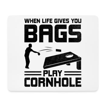 Joueurs De Cornhole Cornhole Sports Drôle De Cornhole Be - Tapis de souris (format paysage) - blanc - Devant