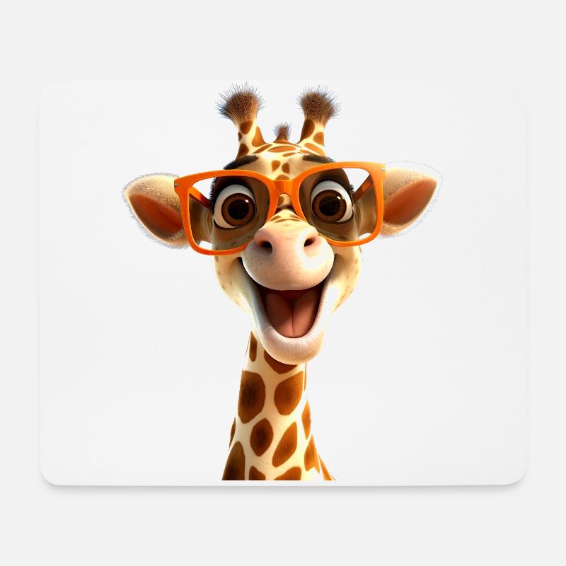 Giraffe Wildnis Safari Afrika Wilde Süße Giraffen - Mousepad (Querformat) - Weiß
