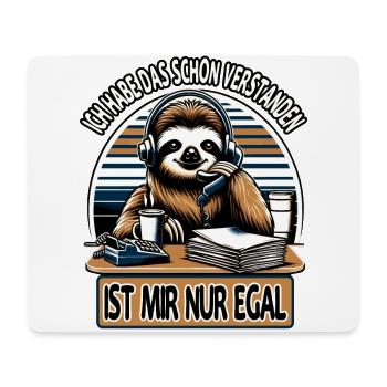lustiger faLustiger Faultier Spruch Ich Habe Das S - Mousepad (Querformat) - Weiß - Vorne