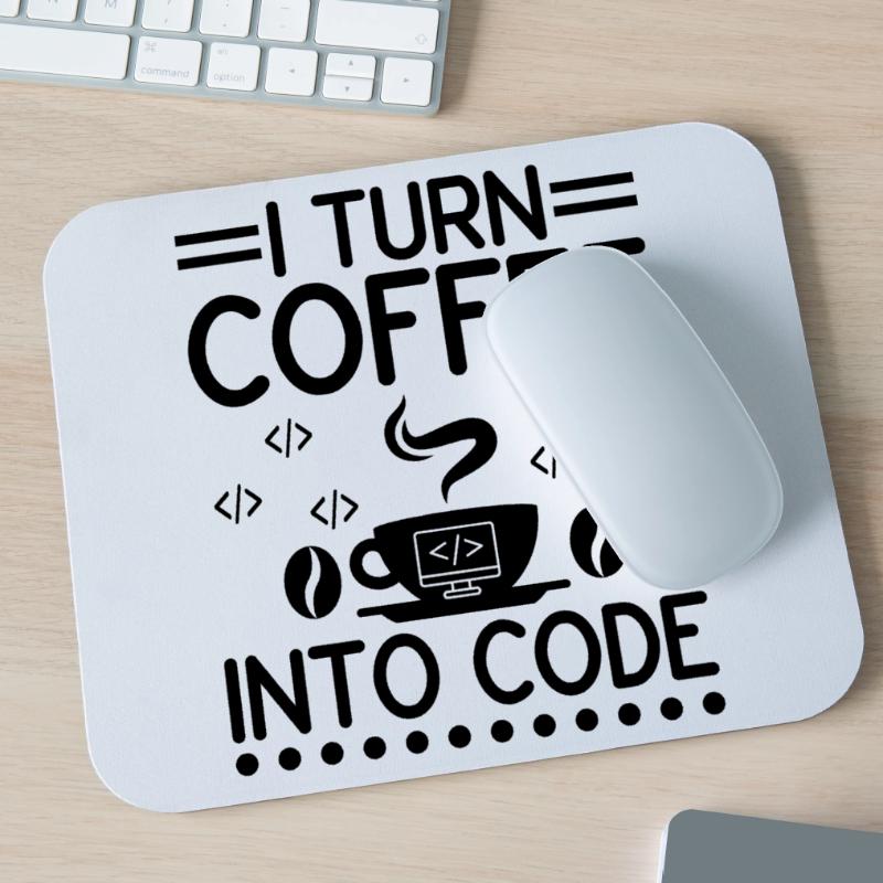 Kaffee-Codierung Programmierer Programmierer Entwickler Nerd Coff Mousepad (Querformat)