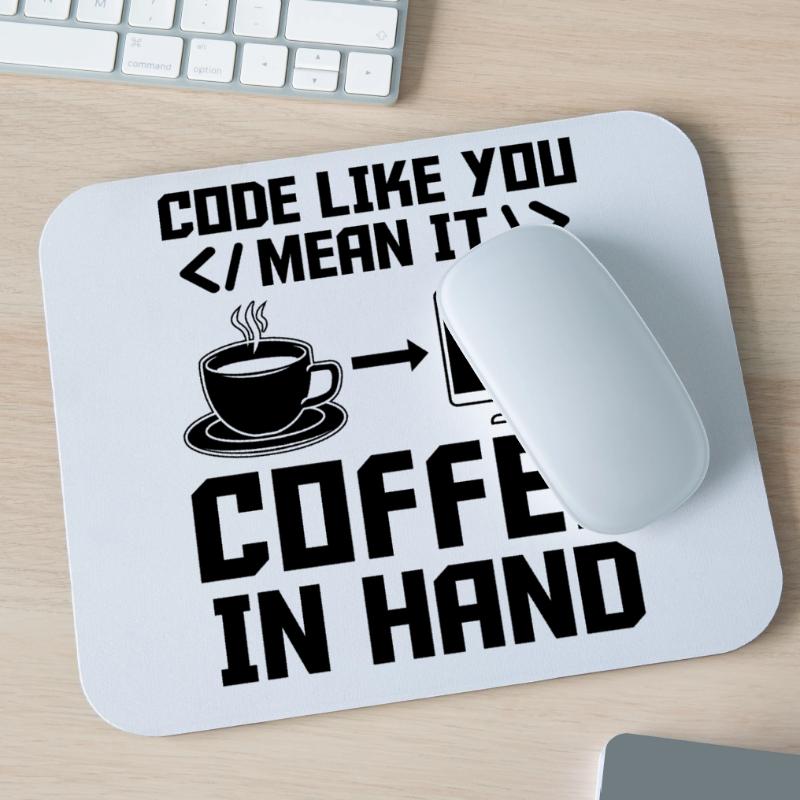 Kaffee-Codierung Programmierer Programmierer Entwickler Nerd Coff Mousepad (Querformat)