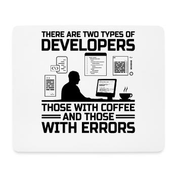 Coffee Coding Programmer Coder Developer Nerd Coff - Mouse Pad (horizontal) - white - Front