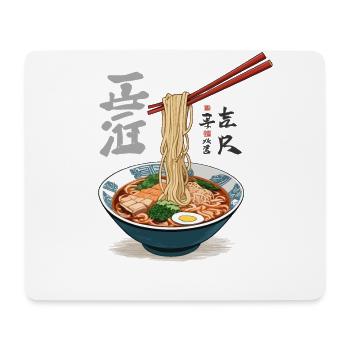 Japan Kanji Aesthetic Ramen Noodle Soups Streetwear - Mouse Pad (horizontal) - white - Front