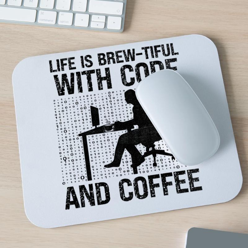 Kaffee-Codierung Programmierer Programmierer Entwickler Nerd Coff Mousepad (Querformat)
