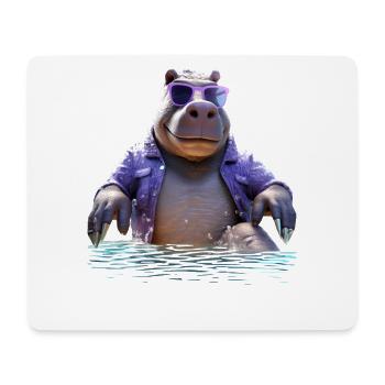 Hippopotamus Hippopotamus Hippopotamus Hippop - Mouse Pad (horizontal) - white - Front