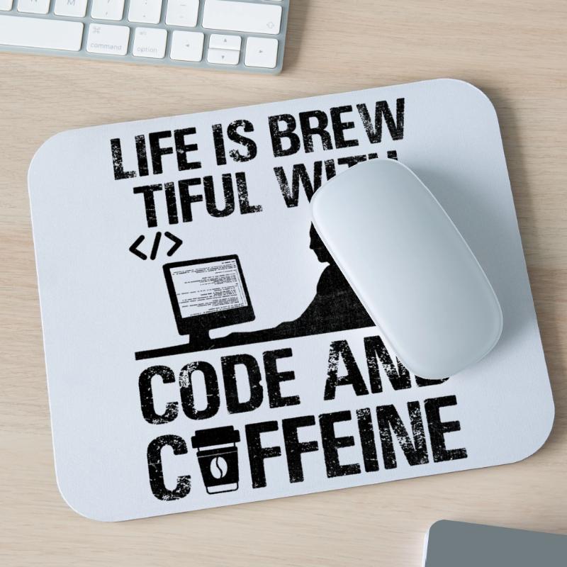 Kaffee-Codierung Programmierer Programmierer Entwickler Nerd Coff Mousepad (Querformat)