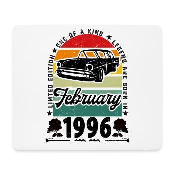 Birthday February 1996, Vintage February 1996. - Mouse Pad (horizontal) - white - Front
