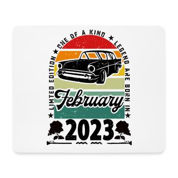 Geburtstag Februar 2023, Jahrgang Februar 2023. - Mousepad (Querformat) - Weiß - Vorne