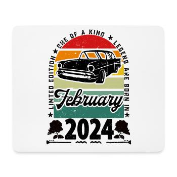 Geburtstag Februar 2024, Jahrgang Februar 2024. - Mousepad (Querformat) - Weiß - Vorne