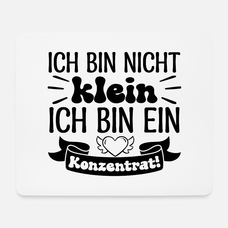 Ich bin nicht klein Ich bin ein Konzentrat! - Mousepad (Querformat) - Weiß