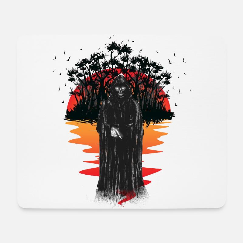 Tod Monster Horror Fantasy Halloween Kreatur - Mousepad (Querformat) - Weiß