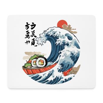 Sushi Ukiyo-E Wave Retro Japan Art - Tapis de souris (format paysage) - blanc - Devant