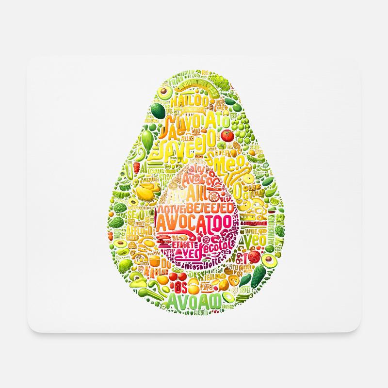 ULTRA AVOCADO TYPOGRAFIE KUNST, TEXTKUNST, WORTKUNST - Mousepad (Querformat) - Weiß