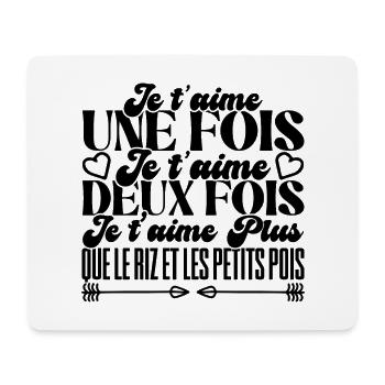 Ich liebe dich einmal, ich liebe dich zweimal - Mousepad (Querformat) - Weiß - Vorne