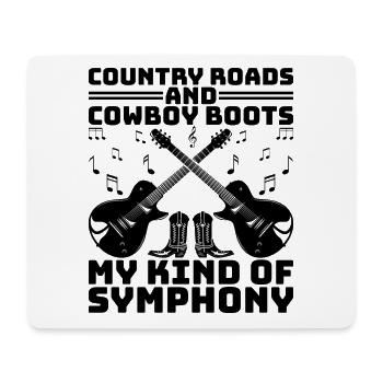 County Music Vintage Music Lover Western Country C - Mouse Pad (horizontal) - white - Front