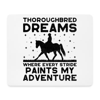 Thoroughbred Horse Racing Riding Equestian Horses - Mouse Pad (horizontal) - white - Front