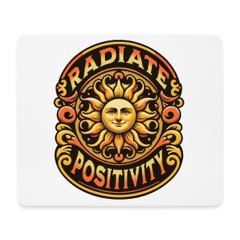 Radiate Positivity Vintage Sun Inspiration Saying - Mouse Pad (horizontal) - white - Front