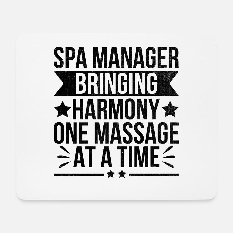 SPA-Manager Job Wellness Lustiges SPA-Management Sayi - Mousepad (Querformat) - Weiß