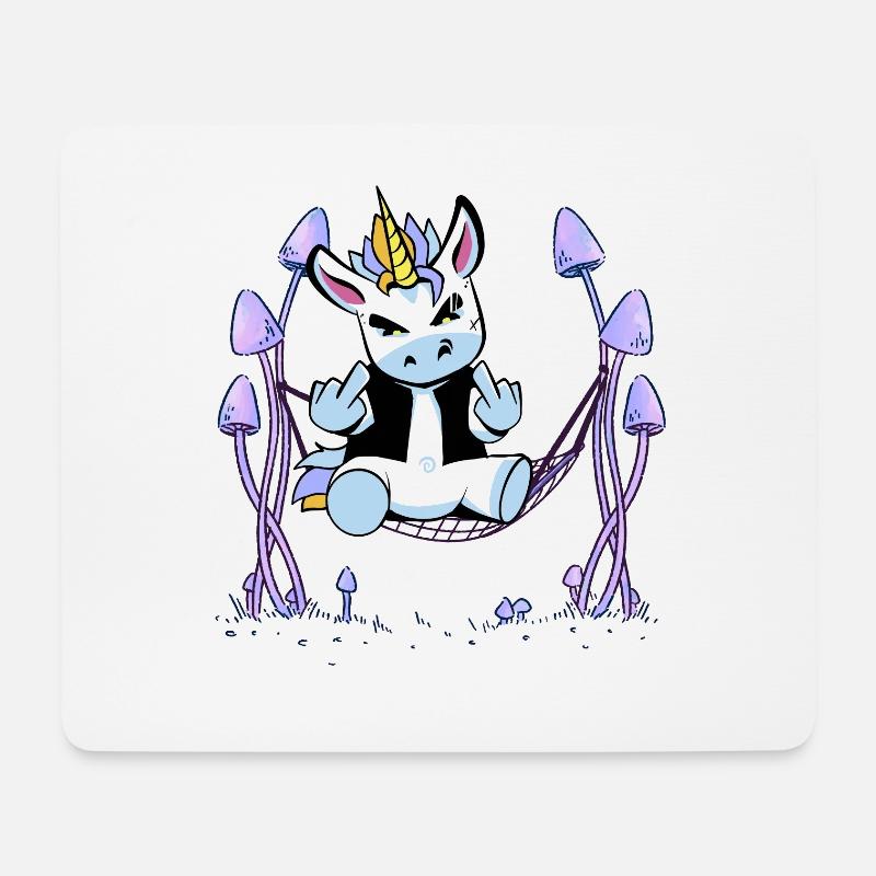 Einhörner Einhorn Hängematte - Mousepad (Querformat) - Weiß