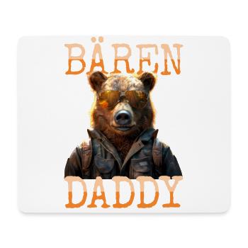 Bären Daddy Bär Papa Dad Vatertag Vater Grizzly - Mousepad (Querformat) - Weiß - Vorne