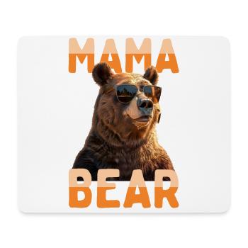 Maman ours ours mère ours Fête des mères Grizzly - Tapis de souris (format paysage) - blanc - Devant