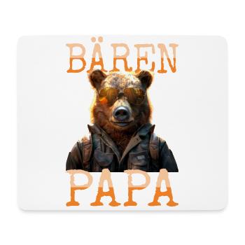 Bären Papa Daddy Bär Dad Vatertag Vater Grizzly - Mousepad (Querformat) - Weiß - Vorne