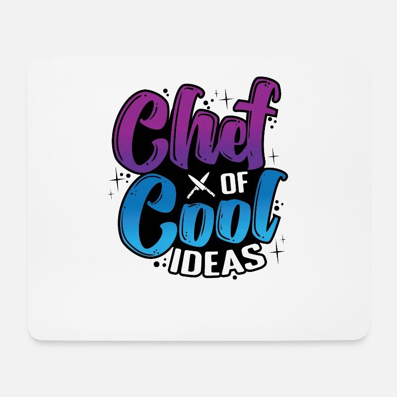 Chef of Cool Ideas - Mousepad (Querformat) - Weiß