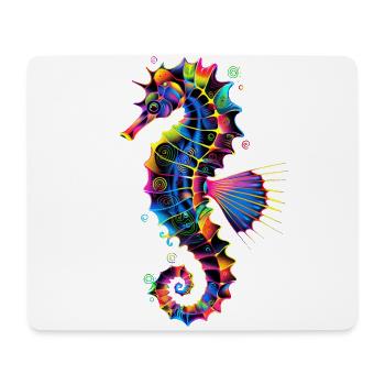 Seepferdchen Pop Art Bunt Aquarist Süßes Seepferd - Mousepad (Querformat) - Weiß - Vorne