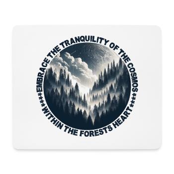 Mystic Forest Nightscape: A Celestial Symphony - Mouse Pad (horizontal) - white - Front