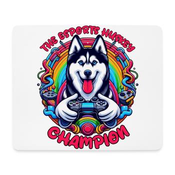 Power Play Pup - The Esports Husky Champion - Mouse Pad (horizontal) - white - Front