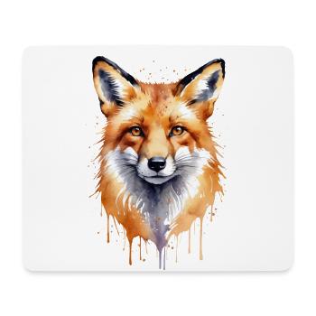 Foxy Aquarell - Ein Pinsel mit der Natur - Mousepad (Querformat) - Weiß - Vorne