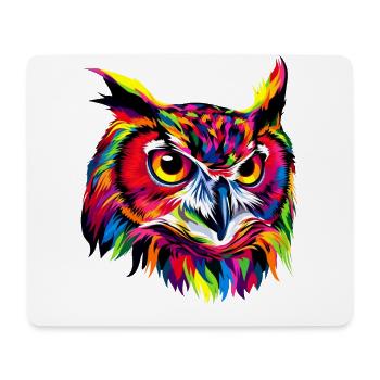 Owl Colorful Rainbow Colors Pop Art Owl Eagle Owl Owls - Mouse Pad (horizontal) - white - Front