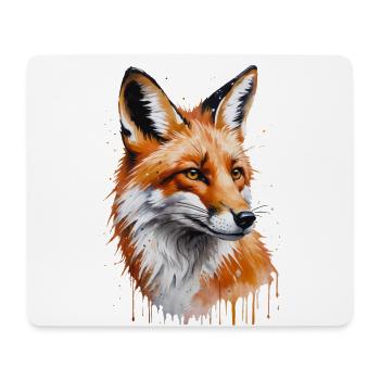 Foxy Aquarell - Ein Pinsel mit der Natur - Mousepad (Querformat) - Weiß - Vorne