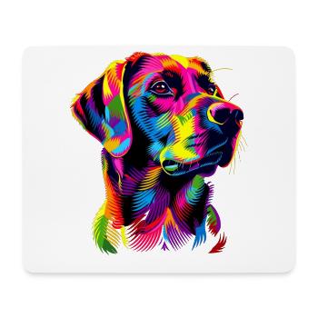 Labrador Retriever Couleurs Colorées Pop Art Chiens - Tapis de souris (format paysage) - blanc - Devant