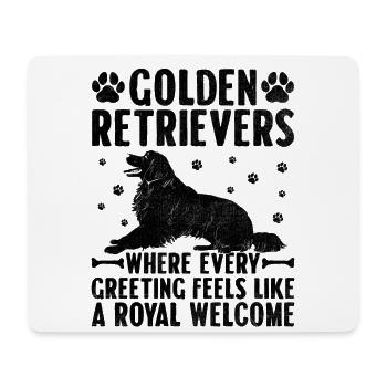 Des golden retrievers où toutes les salutations ressemblent - Tapis de souris (format paysage) - blanc - Devant