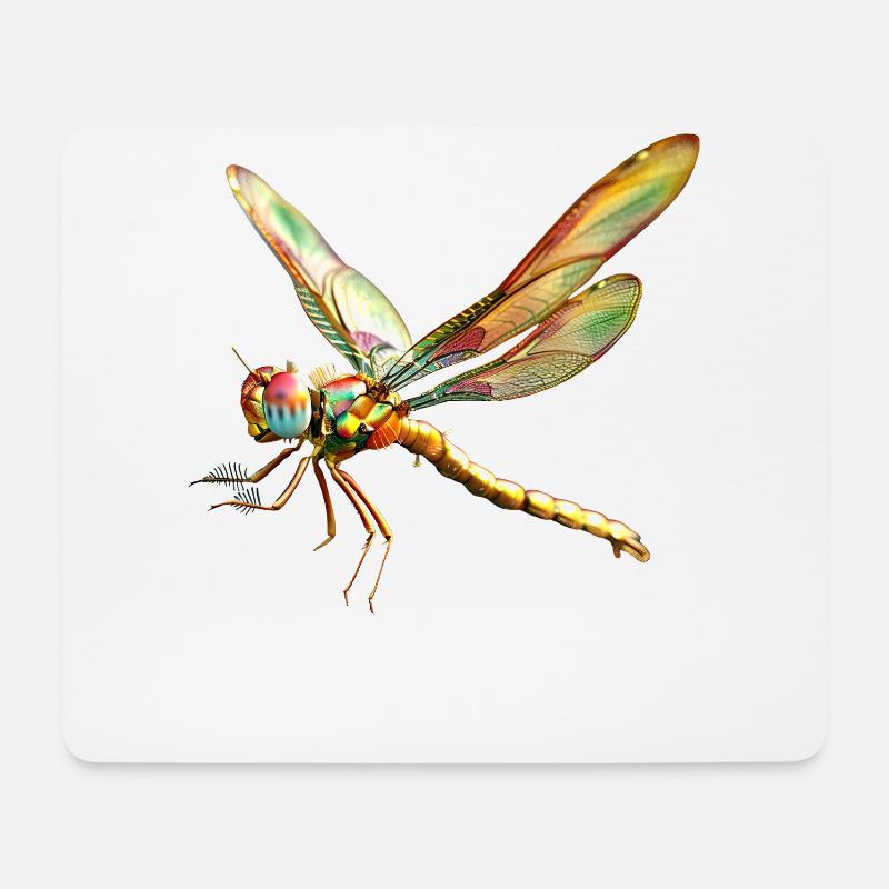 Libelle Dragonfly Bunte Flügel Süße Libellen - Mousepad (Querformat) - Weiß